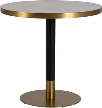 Adda Home Mesa blanco de acero 80x80x75cm