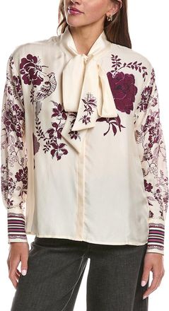 Johnny Was Jornada Silk-Blend Blouse