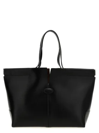 Tod's Black Calfskin Tote Womens Bag