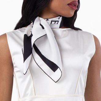 Ferragamo Logo Print Silk Scarf