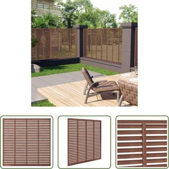vidaXL Recinzione esterna - Recinzione a Persiana in WPC 180x180 cm Marrone