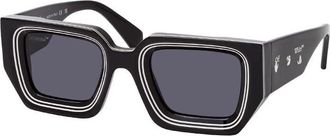 Off-white Sunglasses Square Full Rim, Blue Frame And Dark Grey Lens Francisco4507