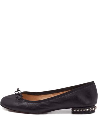 Christian Louboutin 1129340 Black - women - Leather/Leather/Leather - 37.5