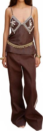 Alemais Leandra Corded Cami Top In Chocolate