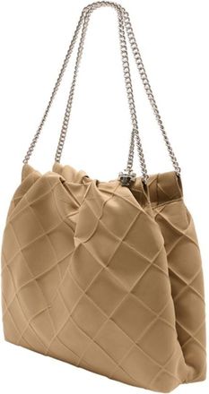 Tory Burch Womens Fleming Shoulder Bag Beige Synthetic
