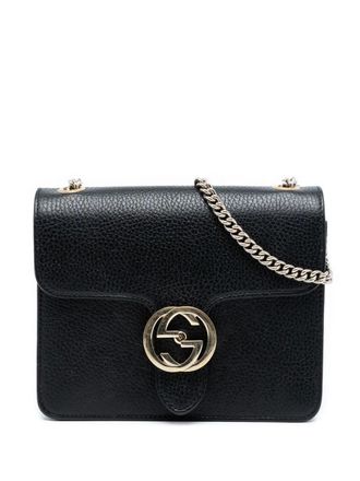 Gucci 2016-2025 Small Dollar Calfskin Interlocking G crossbody bag - Black