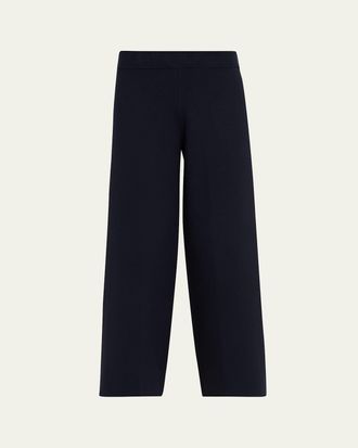 Veronica Beard Jenkins Knit Wide-Leg Pants