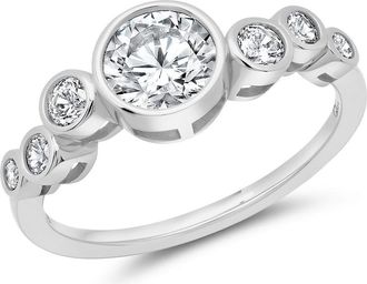 Crislu Stardust Cubic Zirconia Ring in Pure Platinum/Clear Stone at Nordstrom, Size 8