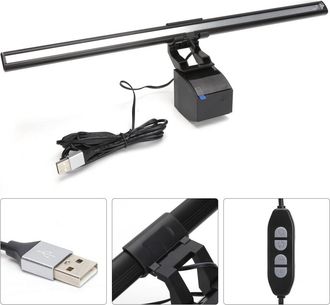 OEM L&aacute;mpara De Pantalla Regulable, Apta Para Pantallas De Ordenador, Dise&ntilde;o T&aacute;ctil, Iluminaci&oacute;n Sin Parpadeos Y Respetuosa Con La Vista, Dise&ntilde;o &Oacute;ptico Asi