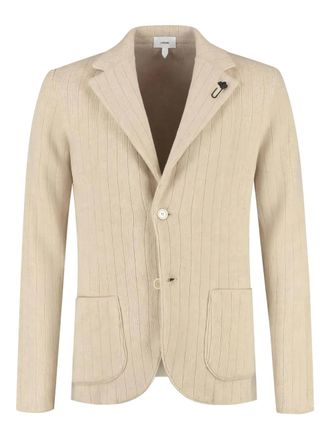Lardini ribbed blazer - Neutrals