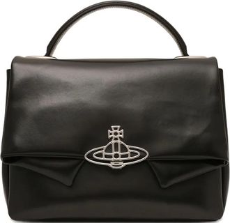 Vivienne Westwood orb-embellished flap bag - women - Calf Leather - OS - Black