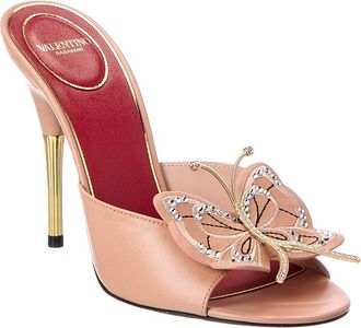 Valentino Flutterby 105 Leather Sandal