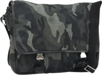 Prada Pre-owned Nylon Schoudertas - Dames - Vintage Schoudertas - Groen - ONE Size - Nylon - Vintage