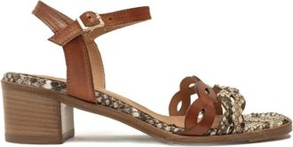 La Bottega di Lisa Leren sandalen - Bruin