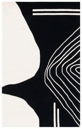Safavieh Alfombra lana/algod&oacute;n negro/marfil 122 x 183 cm