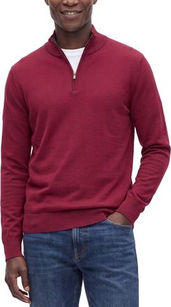 Raffi Jersey 1/4-Zip Mock Neck Sweater