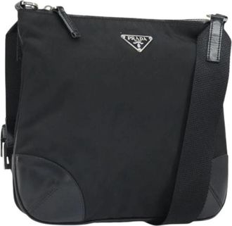 Prada Pre-owned Nylon Cross Body Bag - Dames - Vintage Schoudertas - Zwart - ONE Size - Nylon - Vintage