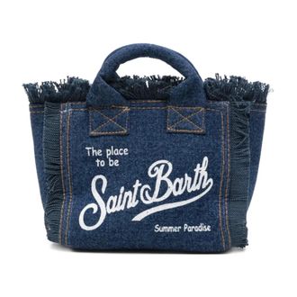Saint Barth Tote Bags, female, Blue, Size: ONE SIZE Vanity Mini