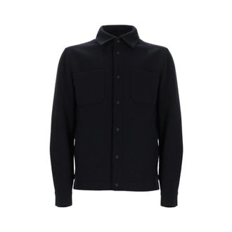 Herno Shirtjack met drukknoopsluiting en borstzakken - Heren - Zomerjassen - Blauw - XL - Jassen