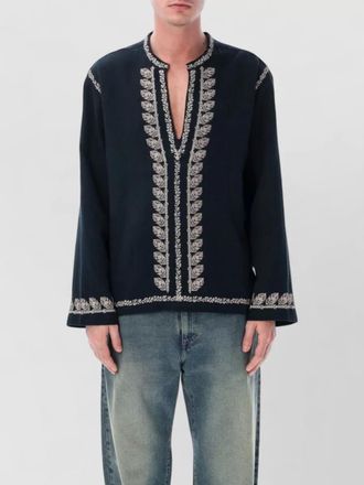 Isabel Marant cizalie cotton gauze shirt serafino neckline