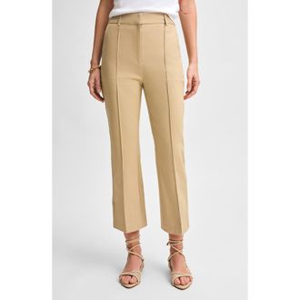 Isaac Mizrahi New York Stretch Twill Ankle Kick Flare Pants in Khaki at Nordstrom Rack, Size 10