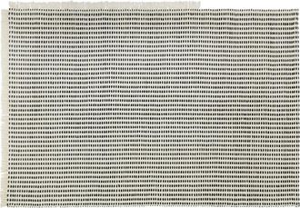 Ferm Living Way Outdoor Teppich, 140 x 200 cm, off-white / blau