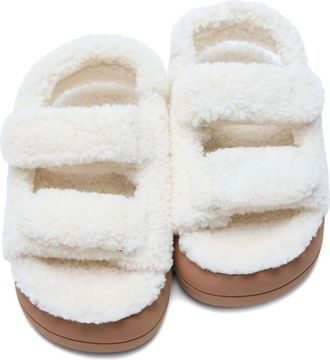 Moon Boot Womens Sandals Shearling White