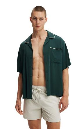 Cotton On Mens Stretch Swim Short in Stone Seersucker at Nordstrom, Size X-Large