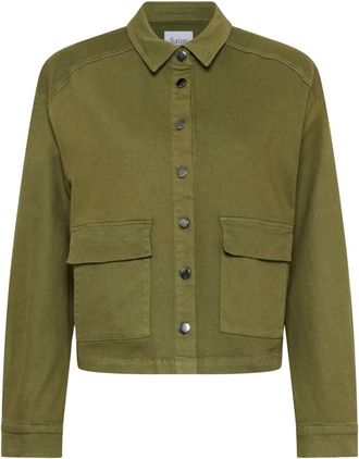 Saint Tropez IluSZ Denim Jacket - - Jackets - Donna - Verde - M