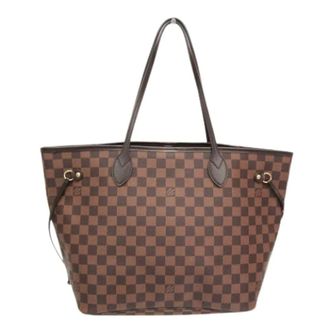Louis Vuitton Pre-owned Tote Bags, female, Brown, Size: ONE SIZE Pre-owned Neverfull MM N51105 Tote Bag