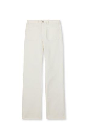 Fortela Janej Bootcut Bull Cotton White Trousers at Nordstrom, Size 23 Eu