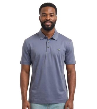 HUGO BOSS Blue Shirt Collar Polos