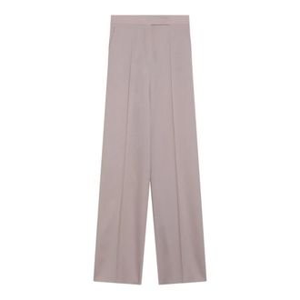 Max Mara Girone Trousers - female - Max Mara - Wide Trousers - Beige - M - Trousers