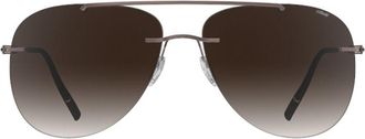 Silhouette Canatara Rimless 8751/75 6040 Mens Sunglasses Brown Size 61