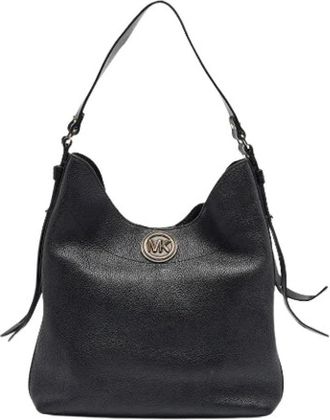 Michael Kors Pre-owned Leren Schoudertas - Dames - Vintage Schoudertas - Zwart - ONE Size - Leer - Vintage