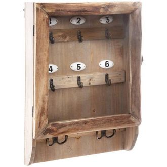 Atmosphera Caja De Llaves - Vidrio Y Madera 26 X 38 Cm - Atmosphera Cr&eacute;ateur DInt&eacute;rieur