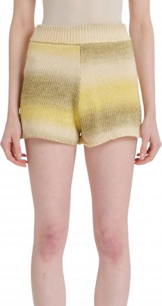 Something Navy Poppy Ombre Sweater Shorts In Yellow