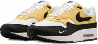 Nike Womens Air Max 1 87 Textile Sneakers In Saturn Gold/summit White/sail/black