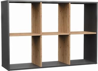 Selsey Selsey - Malax - Estanter&iacute;a Con 6 Estantes - 110 Cm - Roble Artesanal / Antracita