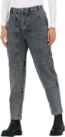 Set Mom Jeans in Grijs - Dames - Regular Fit Jeans - Grijs - W34 - Denim - Jeans