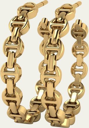 Hoorsenbuhs 18K Yellow Gold Micro Tri-Link Earrings