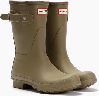 Hunter Womens Hunter Original Short Rubber Womens Kettle Wellington Boots - Brown - Size: 6