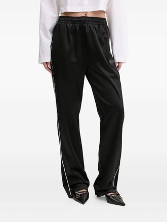 HUGO BOSS side-stripe satin trousers - Black