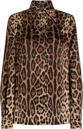 Dolce & Gabbana Camicia leopardata - Marrone