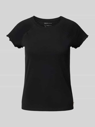 Tom Tailor Denim Regular Fit T-Shirt aus Baumwoll-Mix in Black, Gr&ouml;&szlig;e L