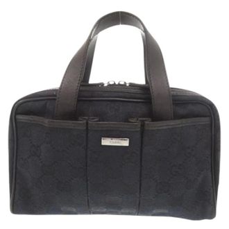 Gucci Pre-owned Vintage Canvas Handbag - Dames - Pre-owned - Zwart - Maat: ONE Size