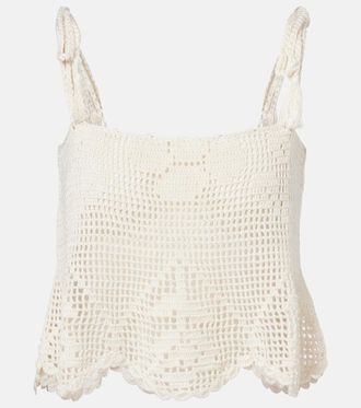 Anna Kosturova Rose crochet cotton top