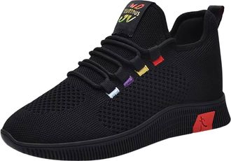 Generic Wide Fit Walking Running Trainers for Women UK Women Mesh Athletic Tennis Breathable Fashion Sport Shoes Walking Shoes Running Ladies Black Sneakers S