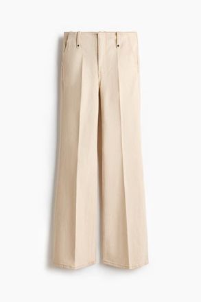 H&M Bootcut High Waist Jeans in Light Beige at Nordstrom, Size 10
