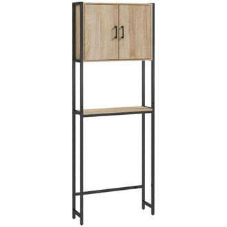 Kleankin Mueble sobre inodoro 64x19x178 cm madera natural